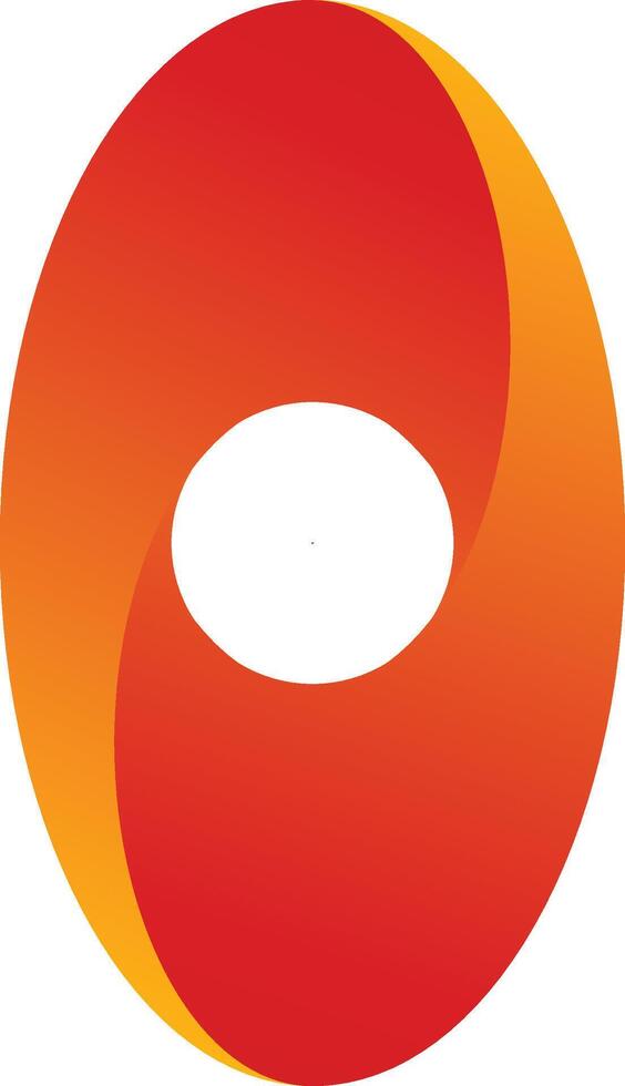 Dynamic Red Orange Oval Swirl Design vector