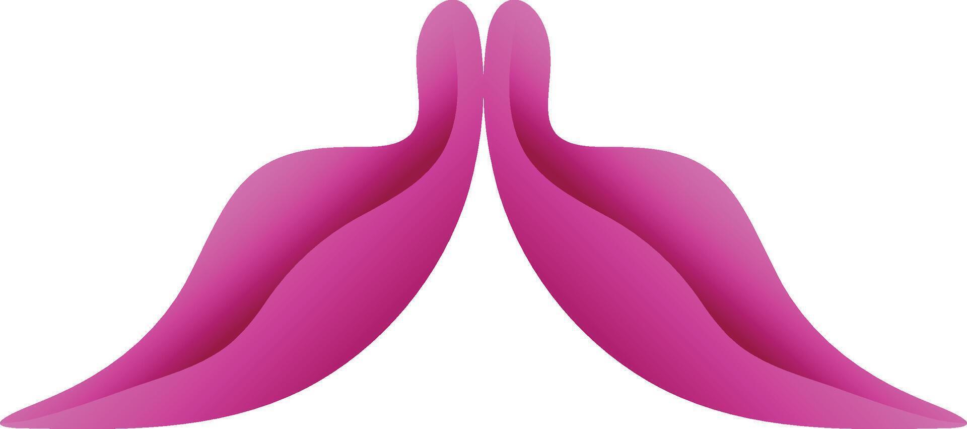 Abstract Symmetrical Magenta Petal Graphic vector