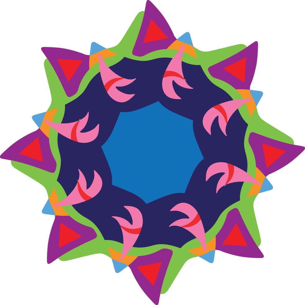 Vibrant Abstract Multi-Layered Starburst Graphic vector