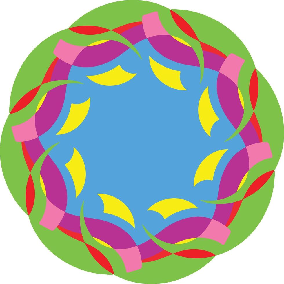 Vibrant Radial Swirl Design with Circular Layers vector
