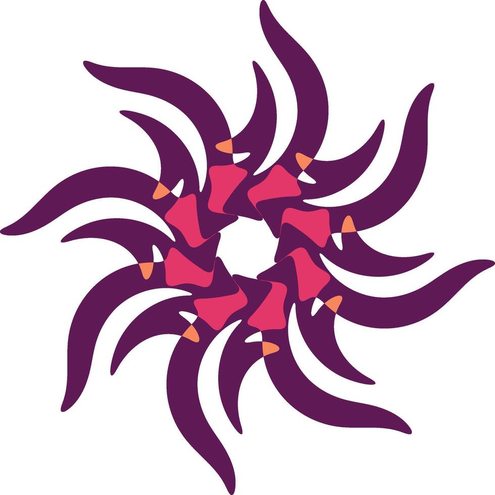 Abstract Purple Floral Swirl Graphic vector