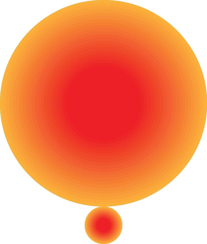 Abstract Orange Red Gradient Circles vector