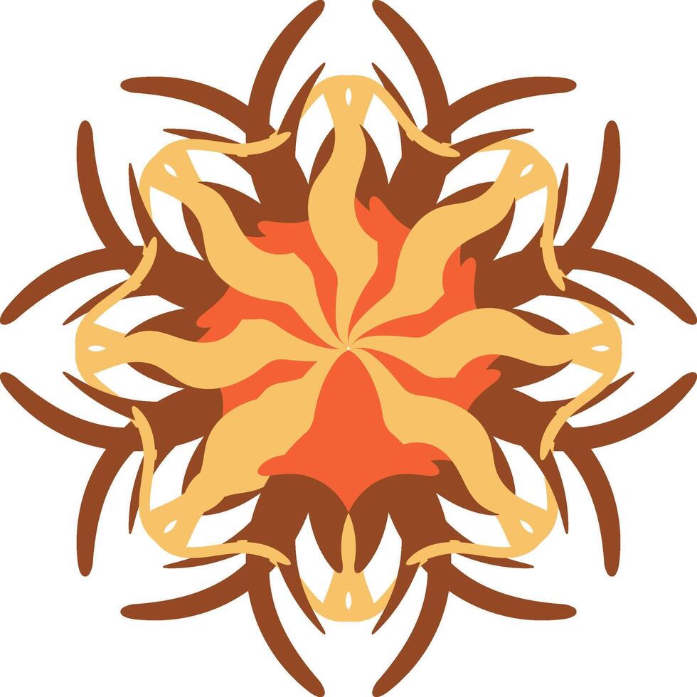 Abstract Radial Sunburst Design vector