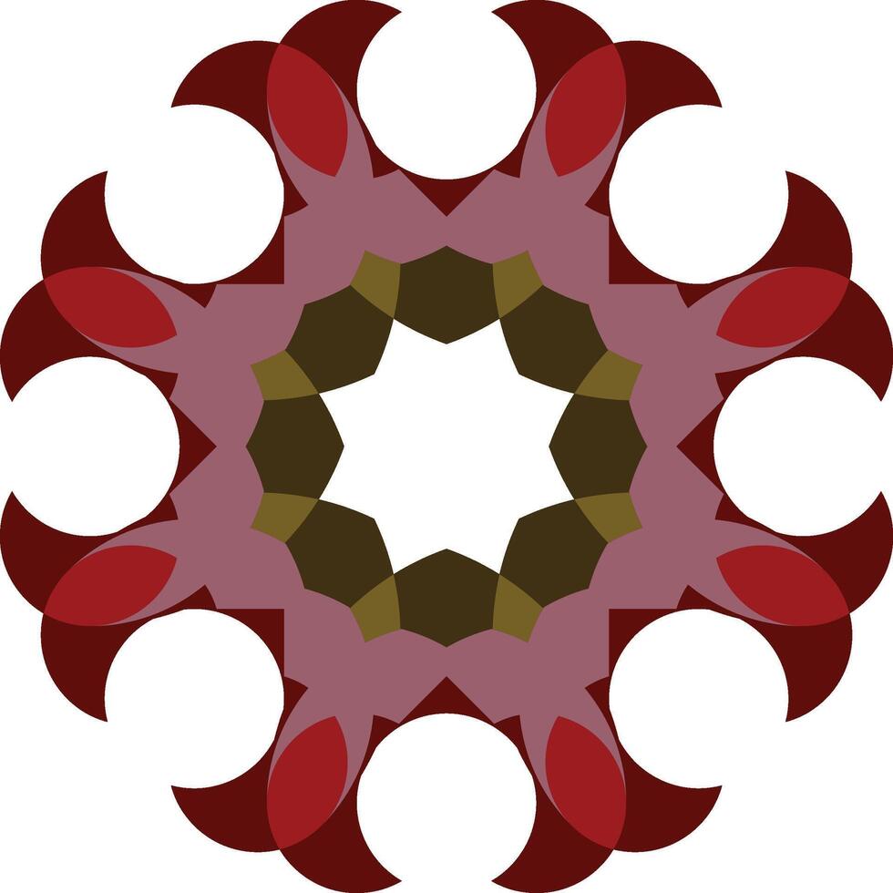 Dynamic Red and Brown Geometric Star Design vector