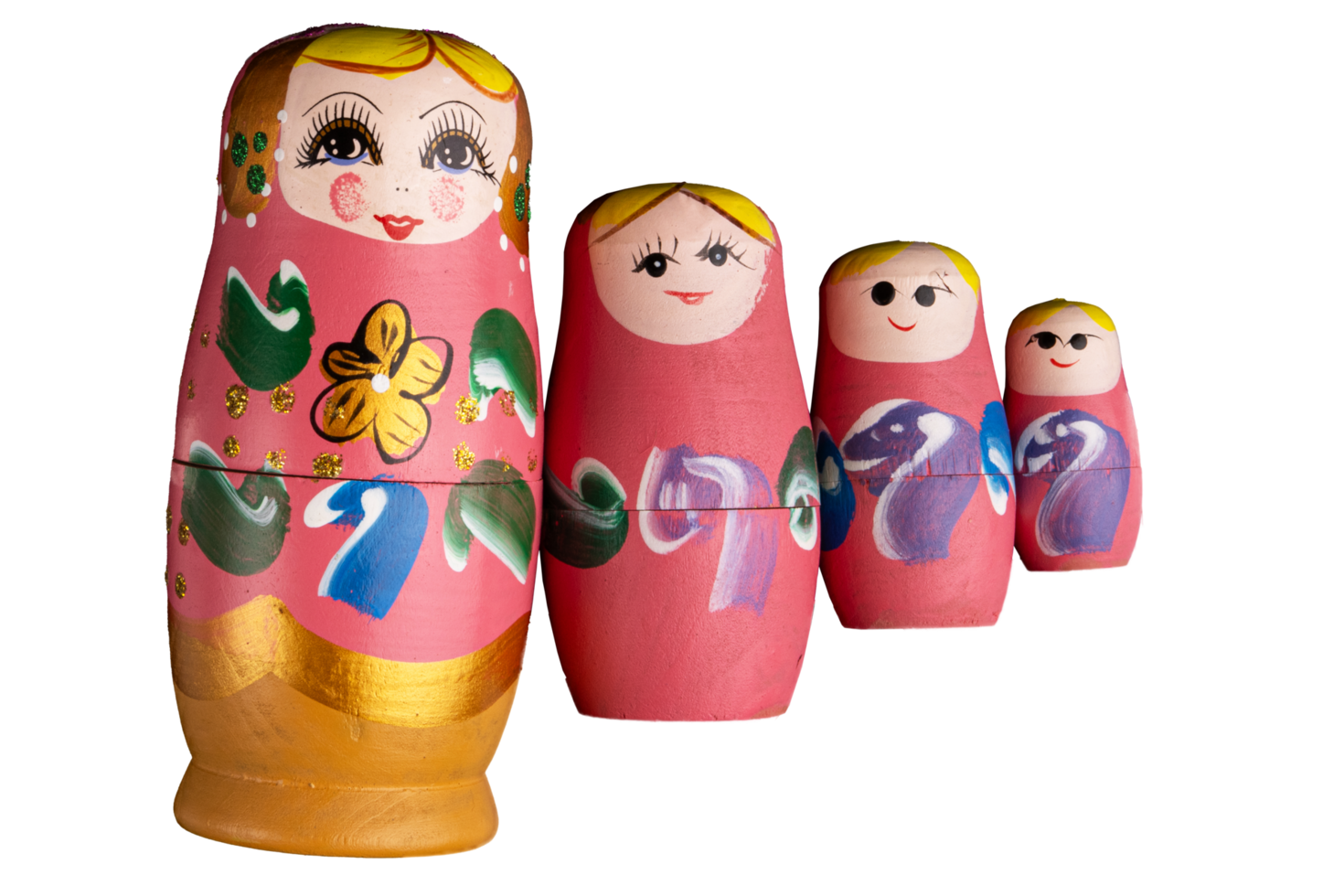 Russian nesting dolls. Matryoshka dolls png