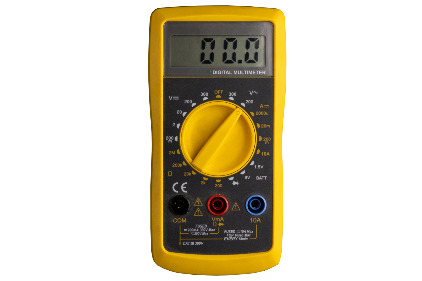 Digital multimeter. Display turned on png