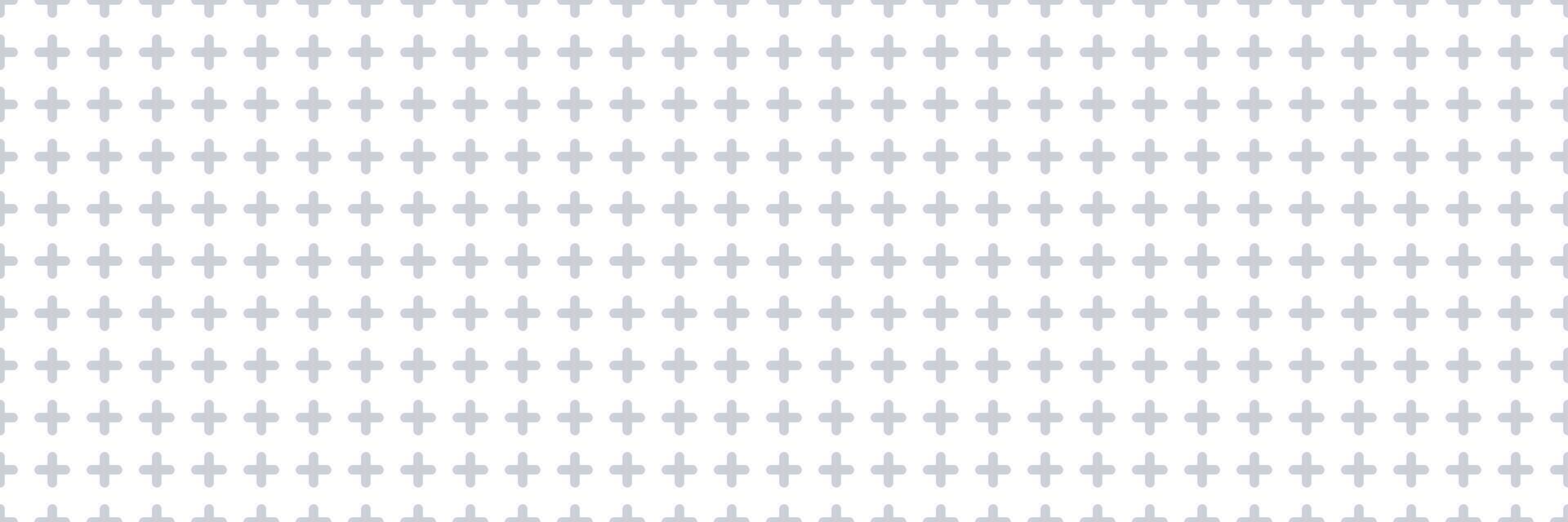 Plus seamless pattern. Simple geometric crosess texture. Graphic cross symbol grid. Plus sign repeat pattern. Graphic texture. illustration isolated on white background vector