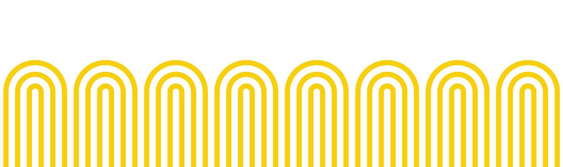 Pasta horizon seamless pattern. Yellow japan ramen design. Italian spaghetti background. Chinese noodle texture. Abstract wavy line pattern. Food bg. illustration isolated on white background vector