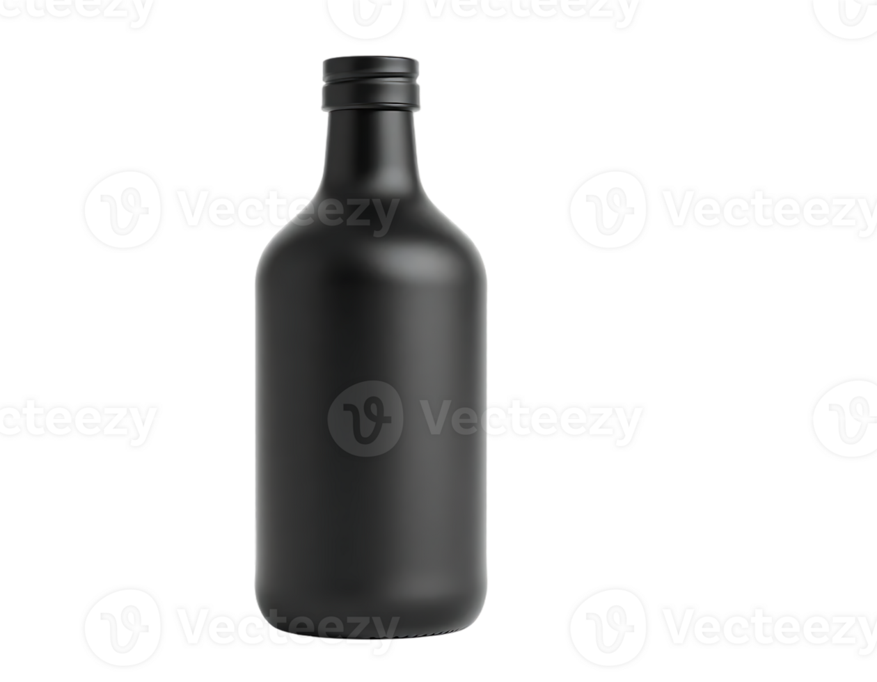 Elegant Black Bottle on Transparent Background png