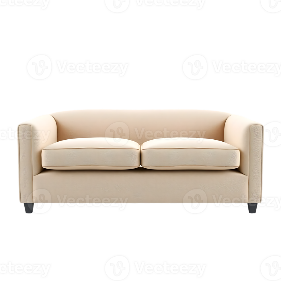 Beige Two-Seater Sofa for Living Room png