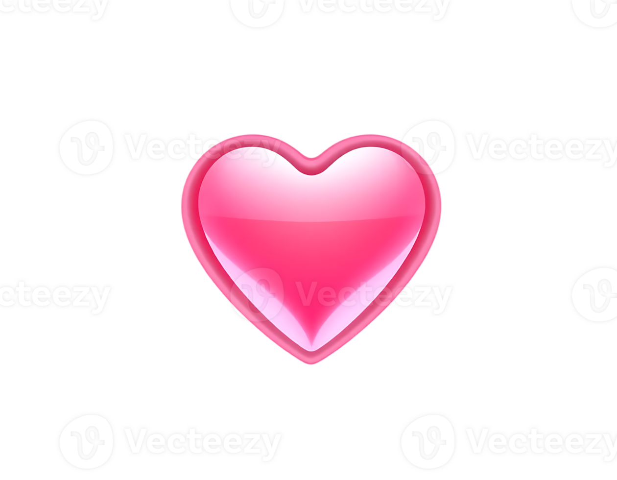 A Glossy 3D Pink Heart png