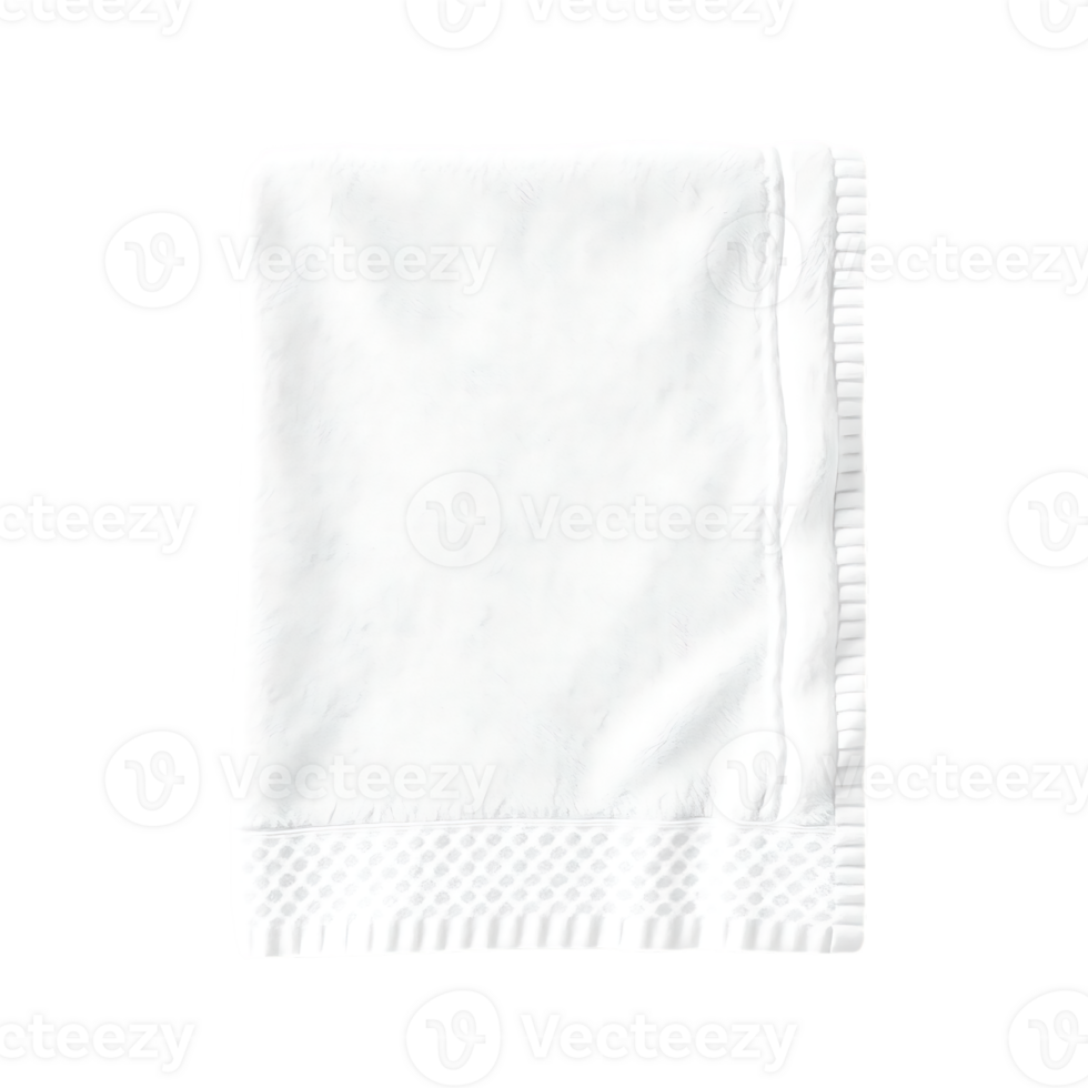 Folded White Towel - Top View png