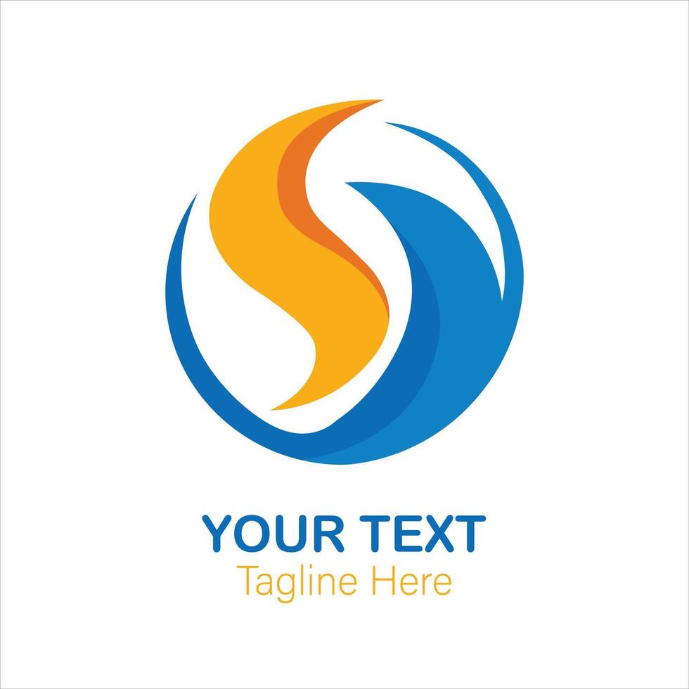 Abstract S Letter Logo Design Modern Round Shape Brand Icon Template vector
