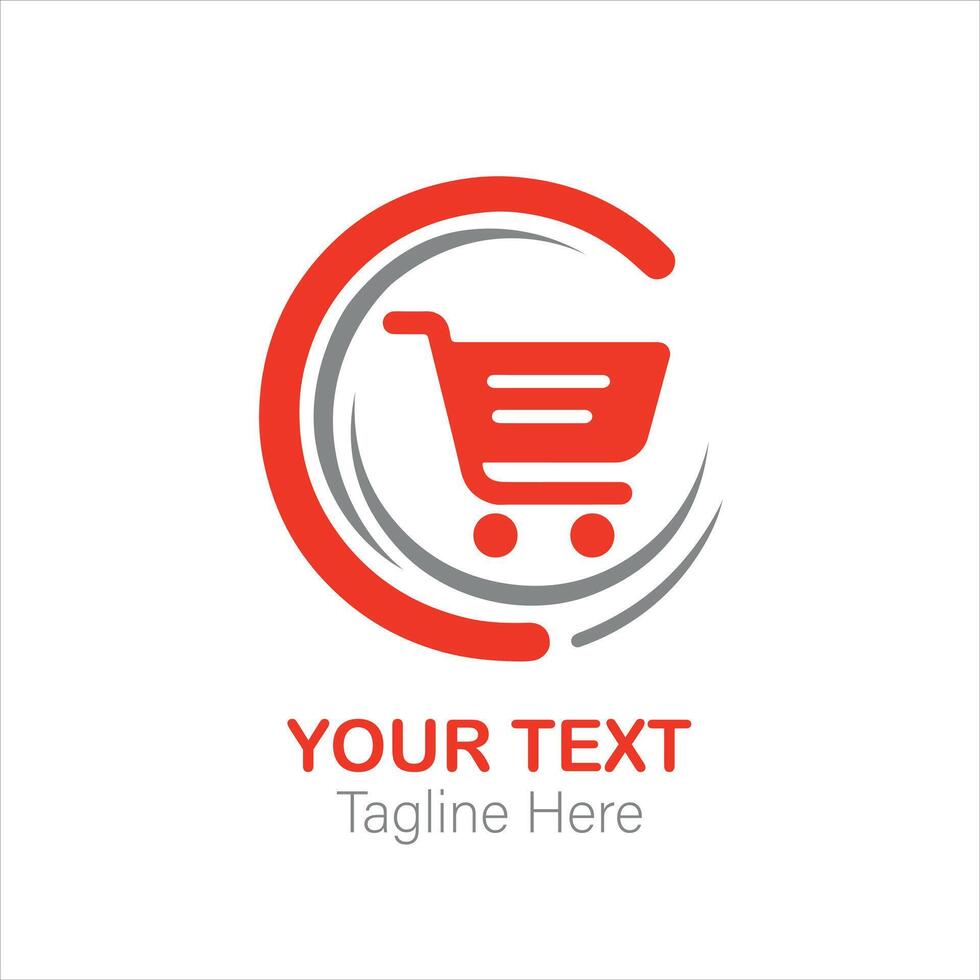 Shopping Cart Logo - E-commerce Retail Business Online Shop Icon Design vector