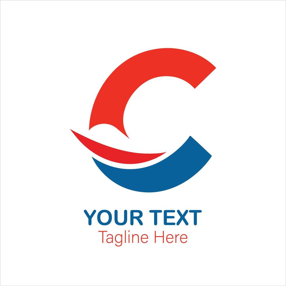 Abstract C Letter Logo Design Modern Dynamic Shape Company Brand Icon vector