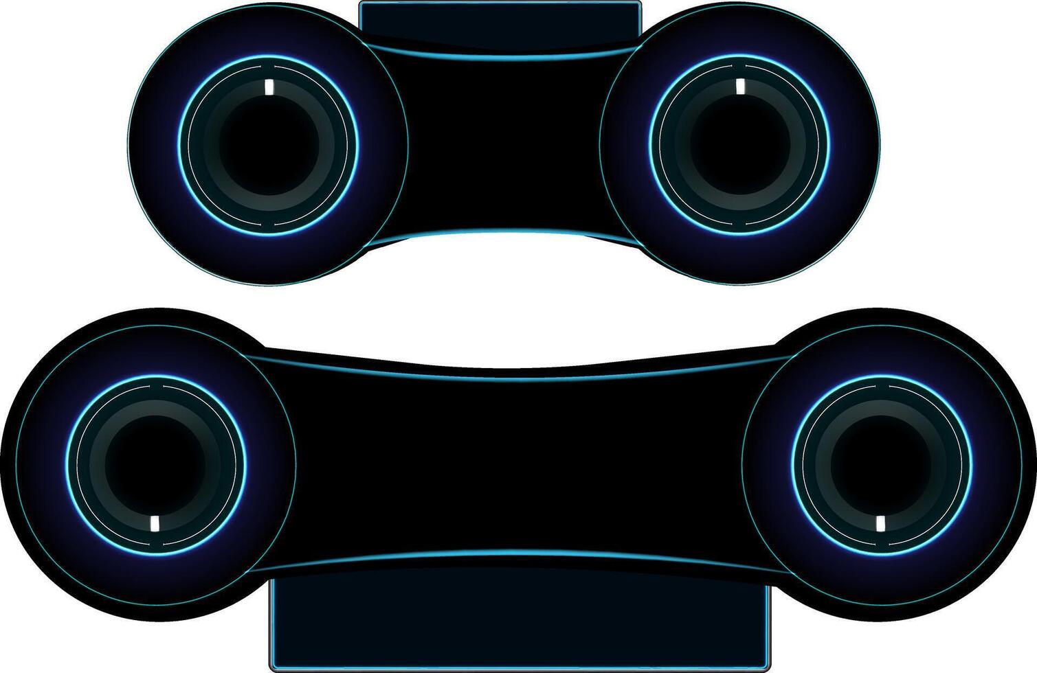 High-tech car dashboard display showing modern controls and sleek design features. vector