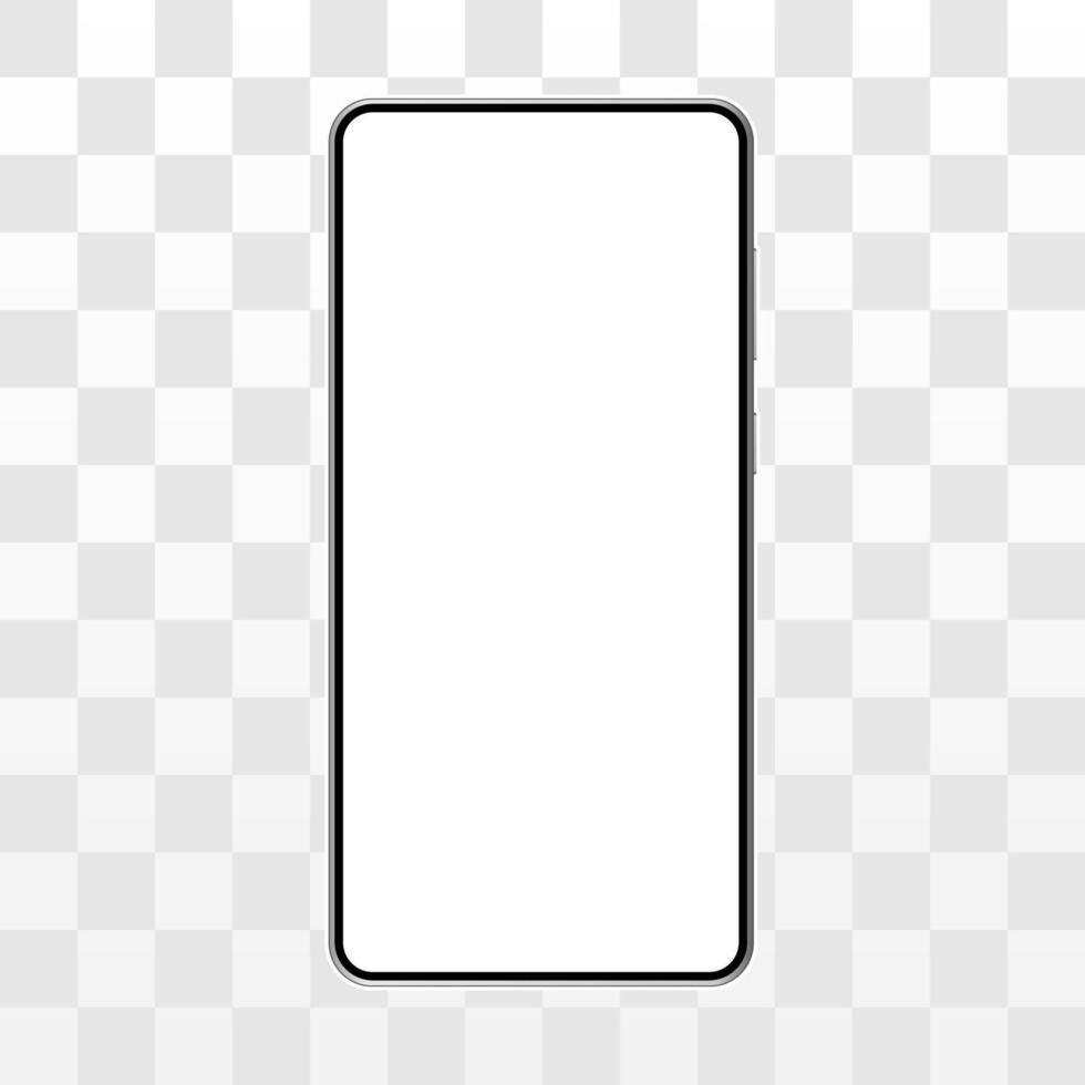 white screen smartphone mockup element vector