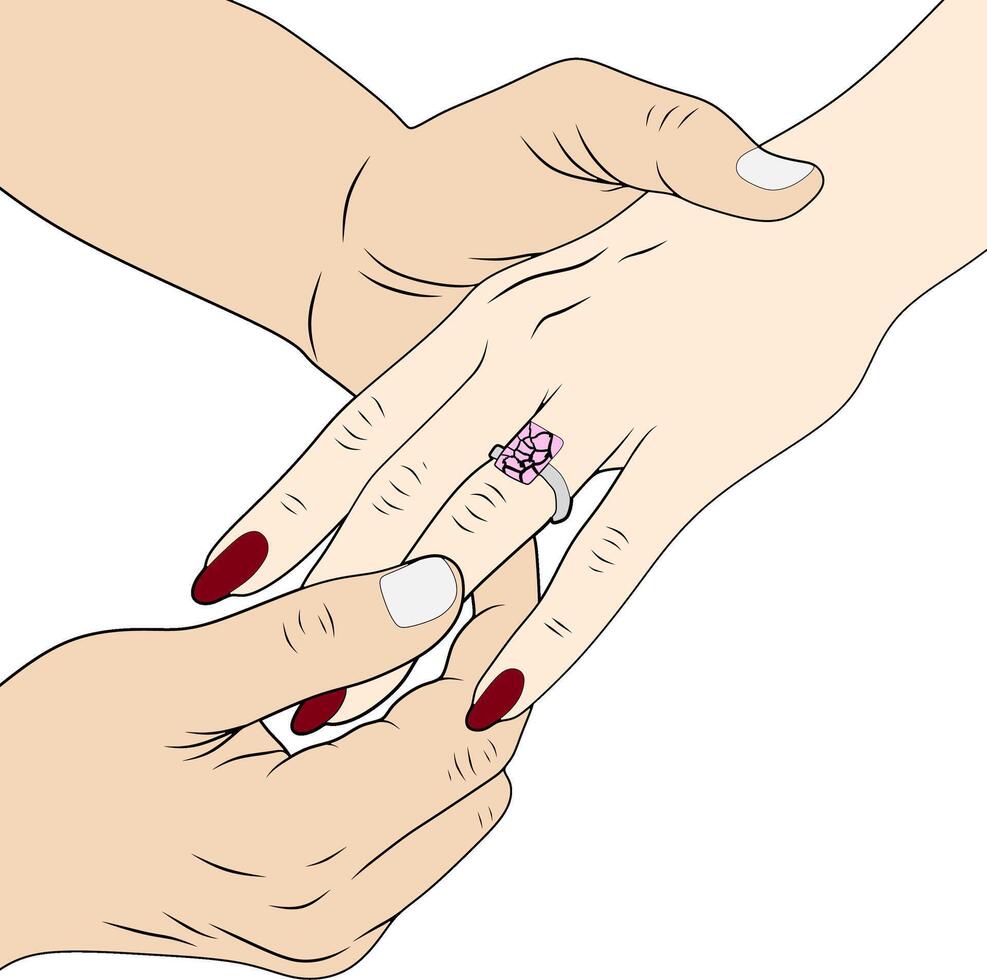 Romantic Engagement Moment vector