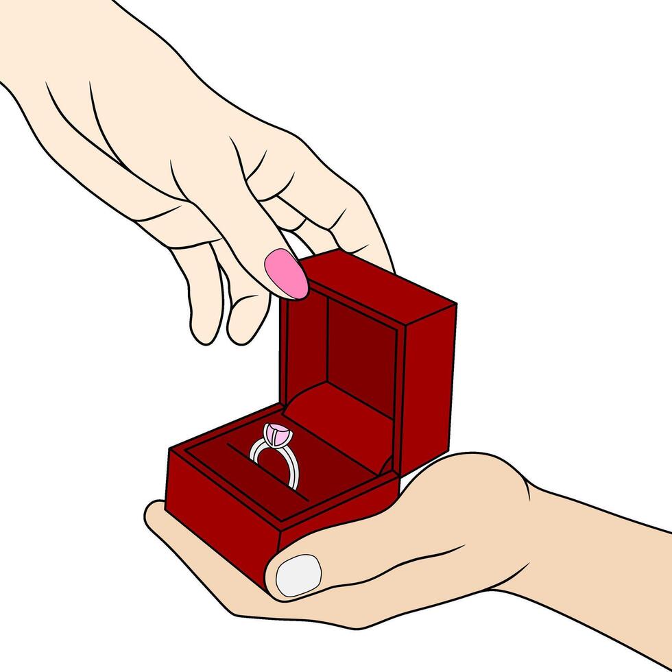 Love and Commitment Symbolized by Ring vector