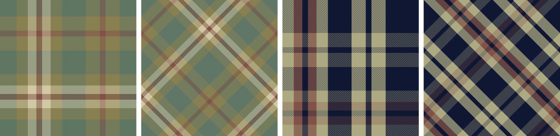 Seamless plaid pattern set. tartan for dress flannel skirt, other modern and fashion print. vector