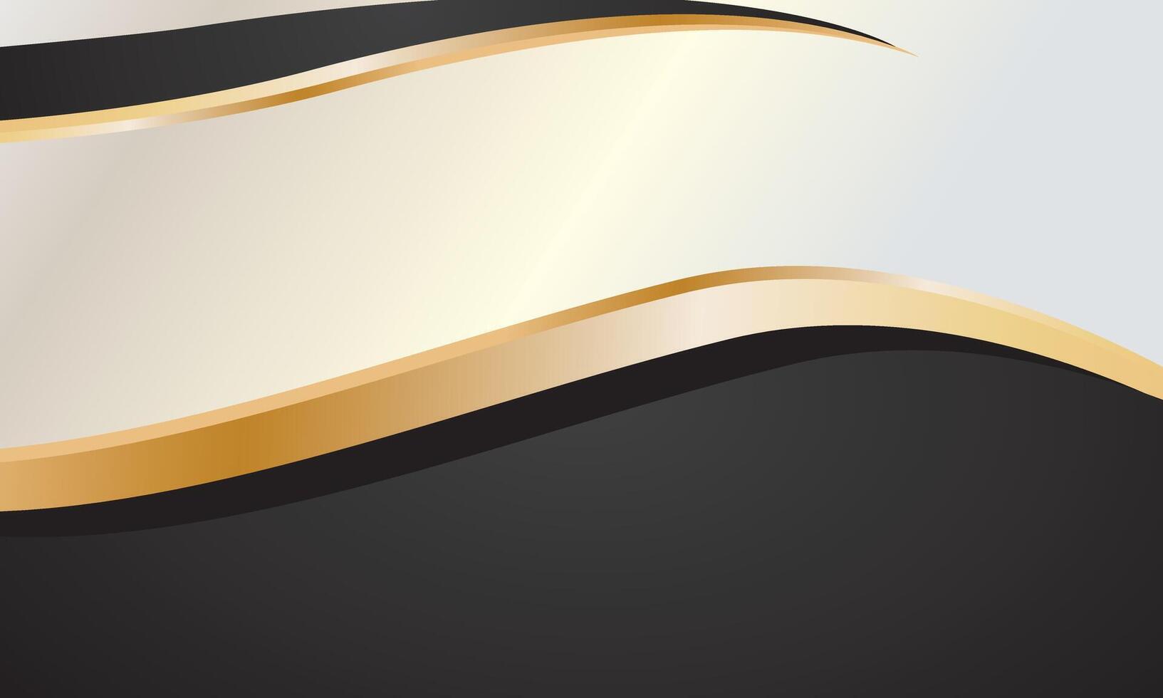 Luxury black and gold wave certificate design background vector