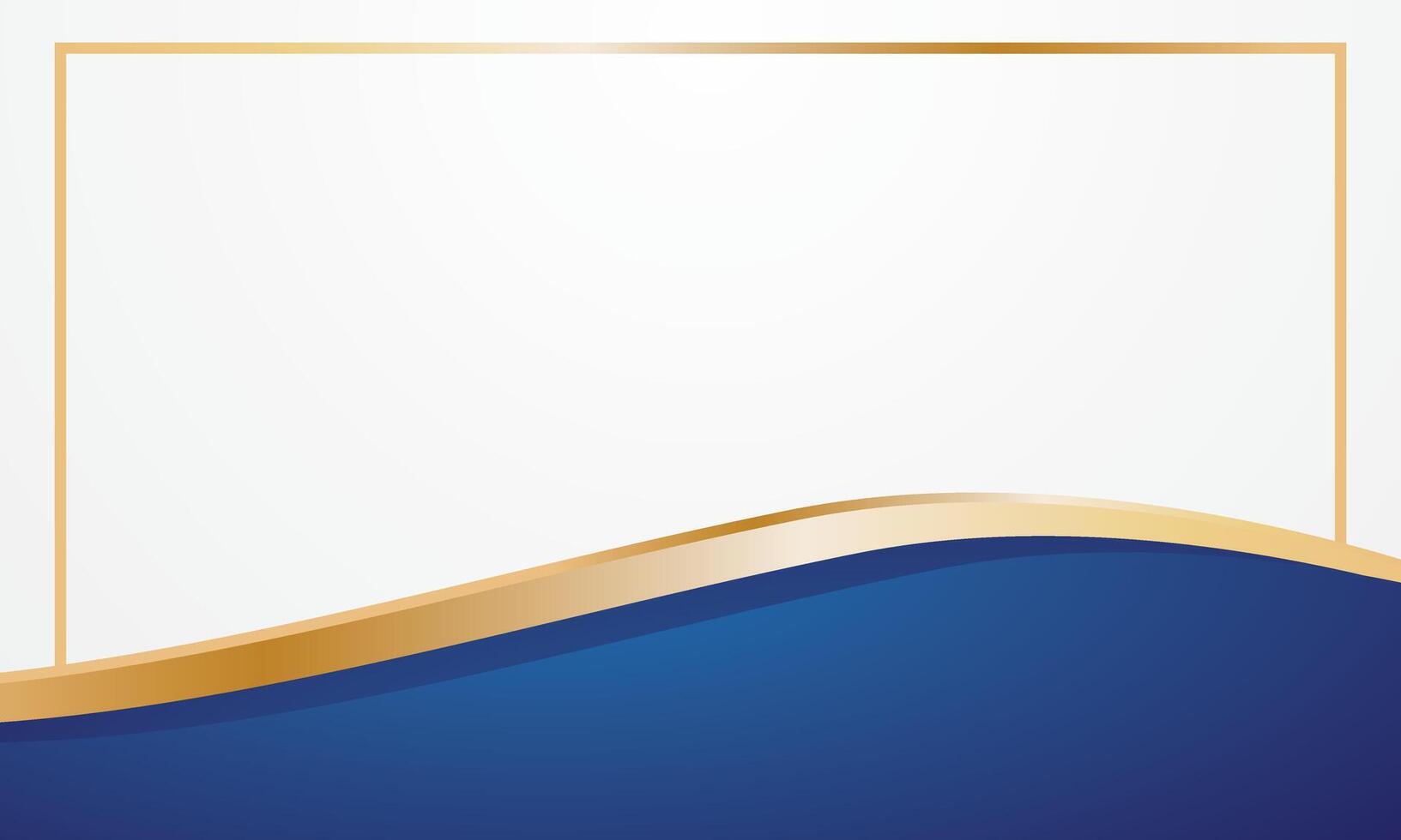 Golden wave elegant blue background vector