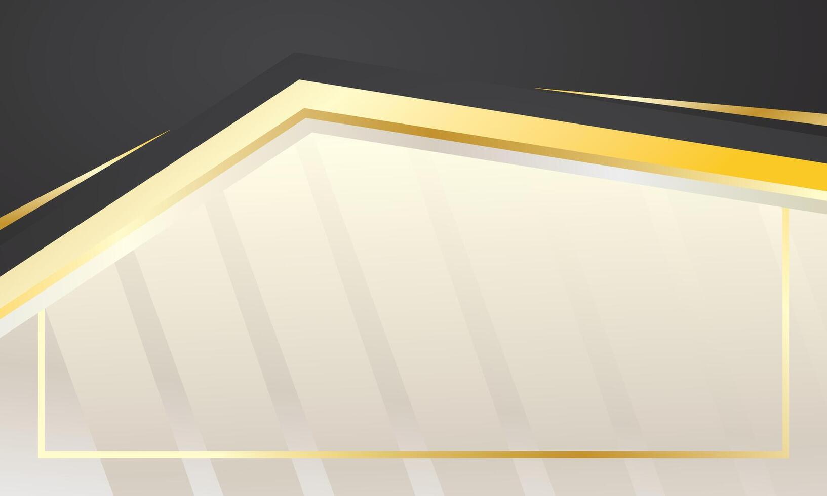 Black gold abstract geometric for certificate background vector