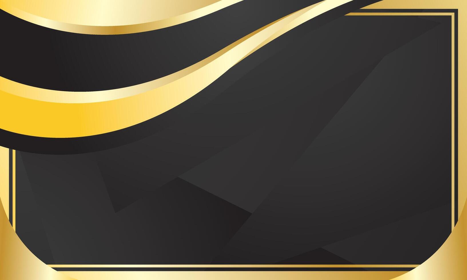 Abstract black gold wave luxury background for certificate vector