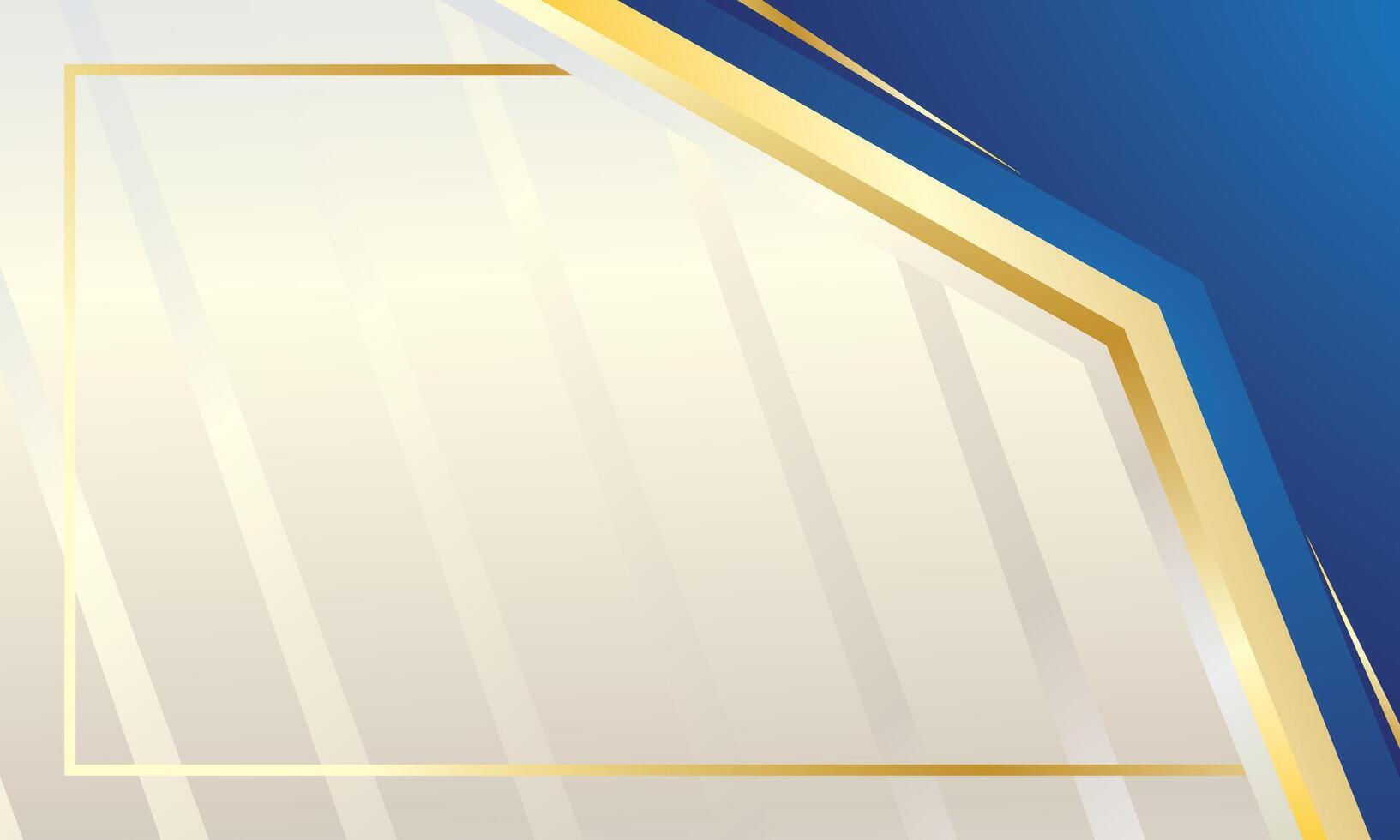 Blue gold abstract geometric for business or certificate background vector