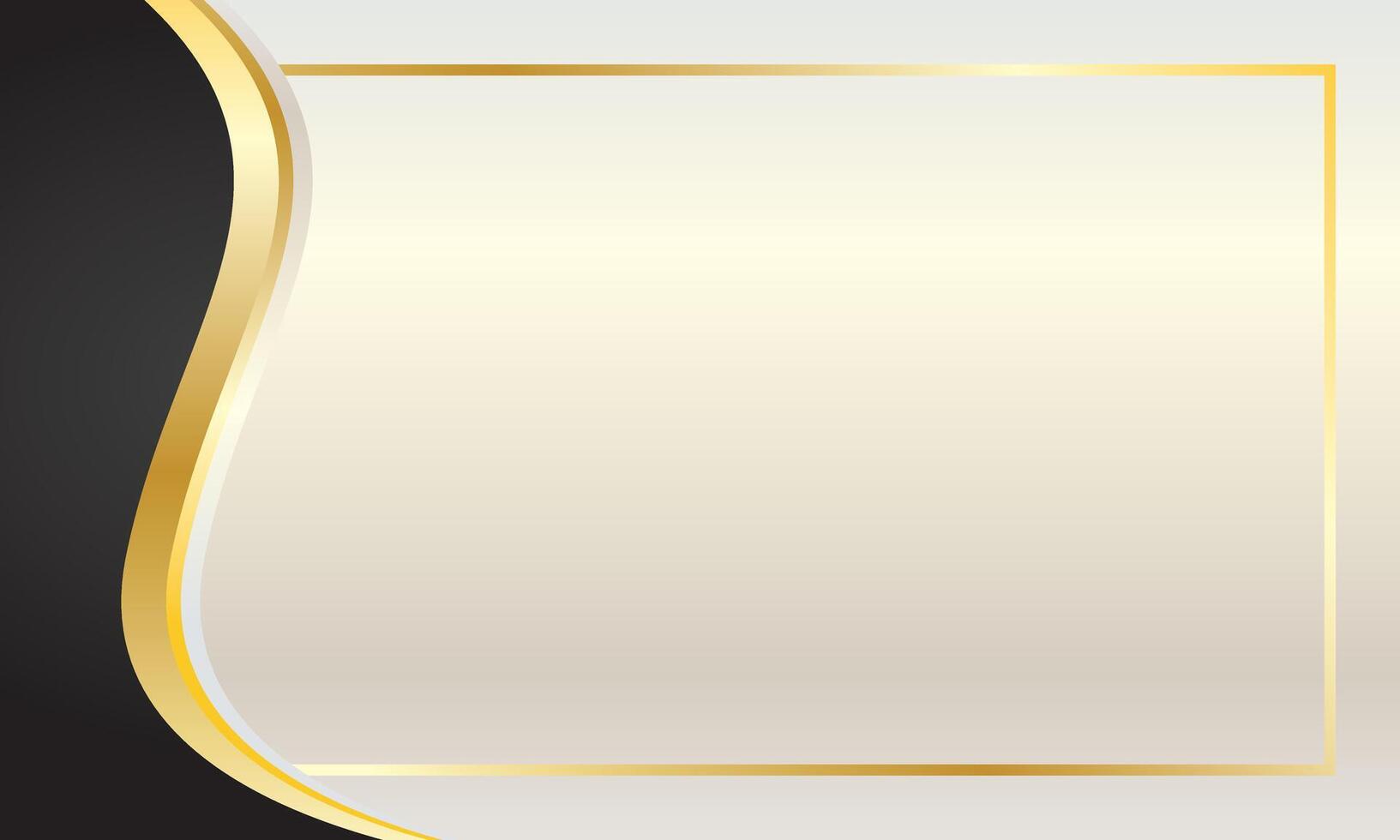 Black gold gradient abstract wave for certificate background vector