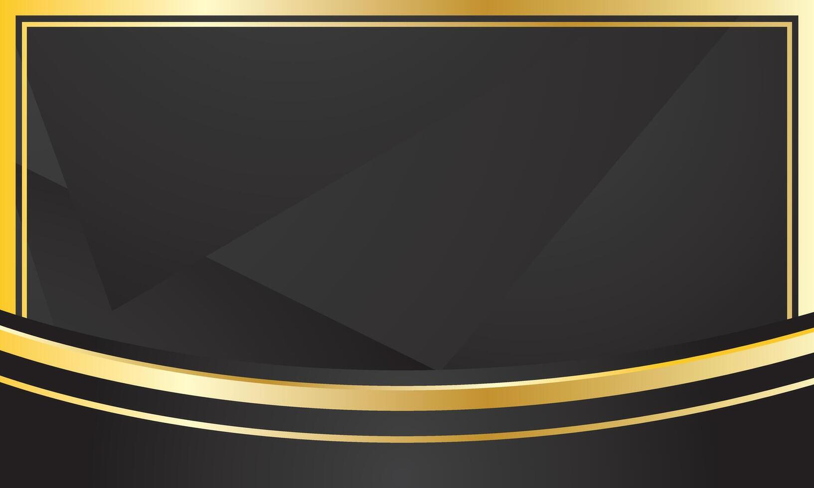 Black gold gradient abstract curve border for certificate vector