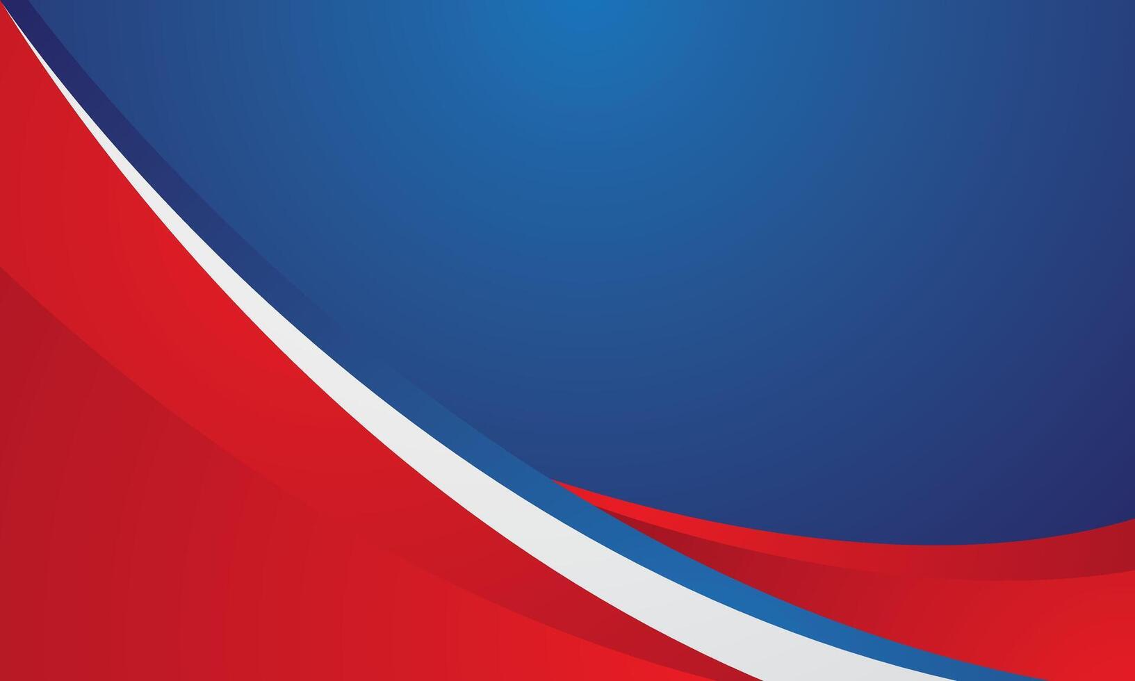 Red white blue business card background vector