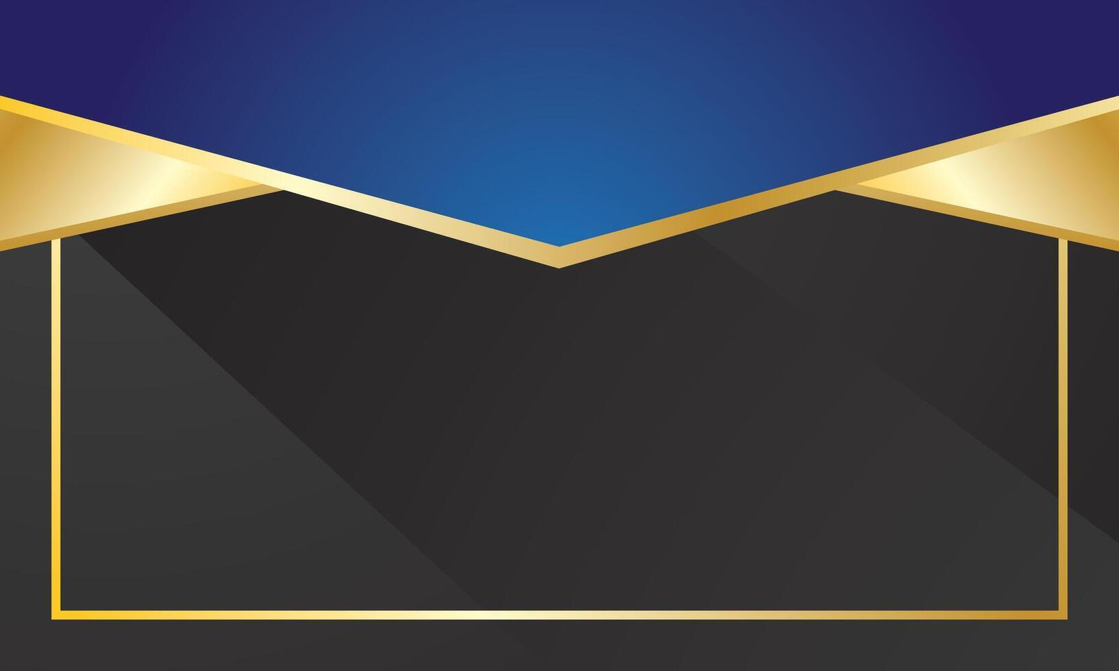 Modern and luxury blue black Certificate background vector
