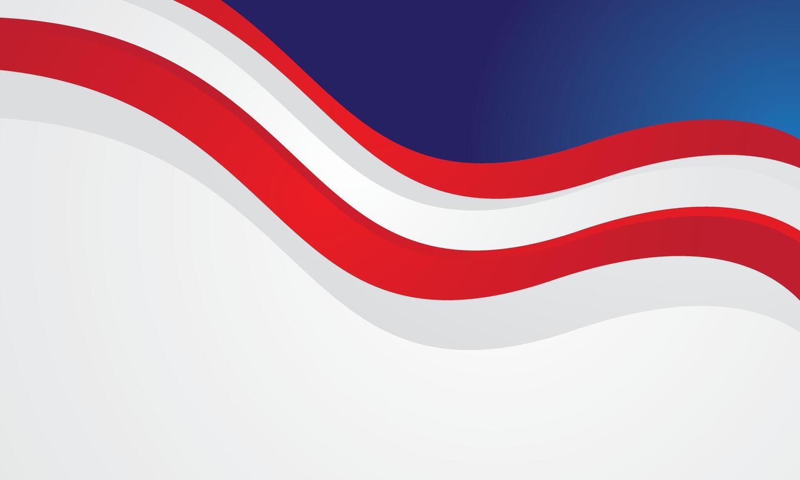 Modern abstract wave background blue and red gradient color vector