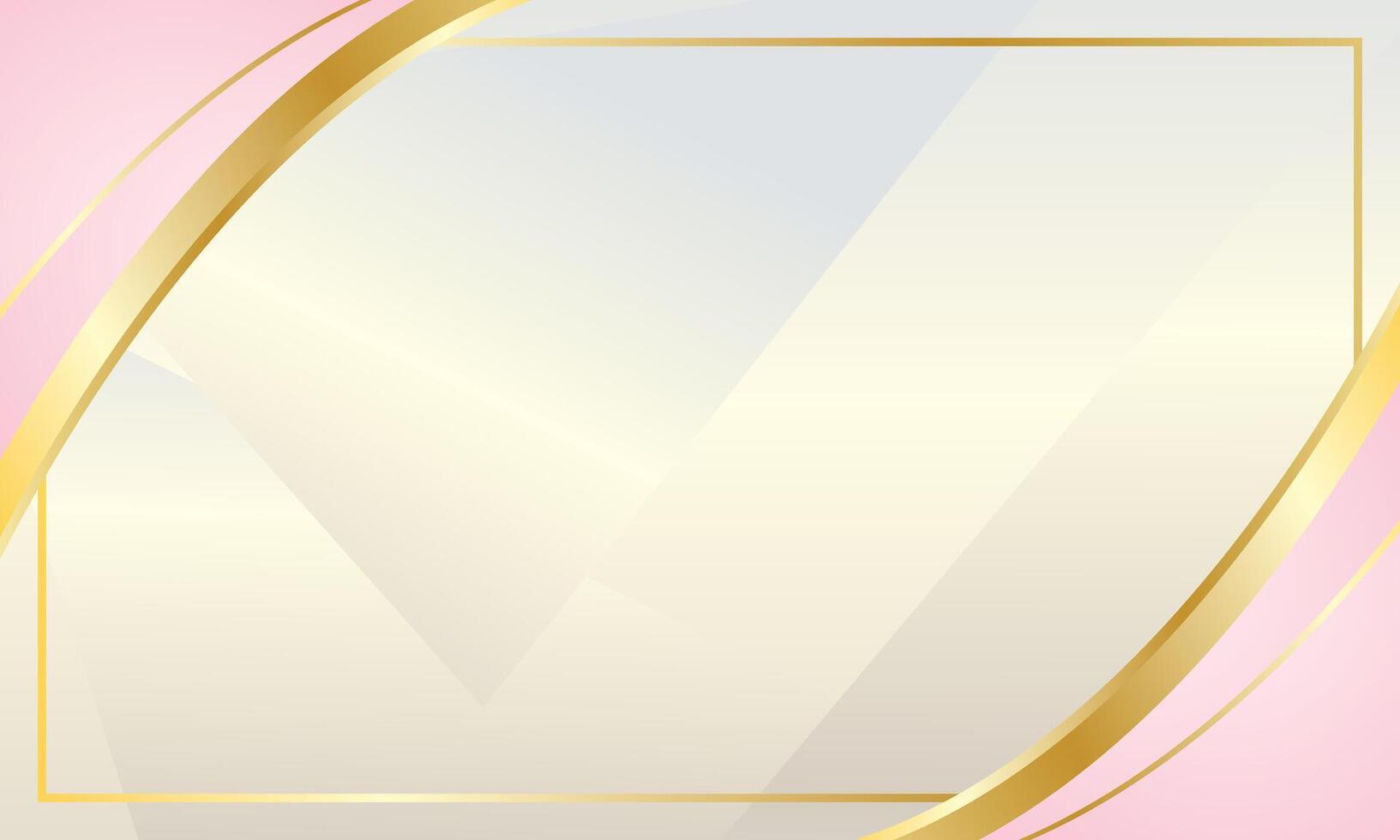 Pink gold gradient abstract curve corner border for certificate vector