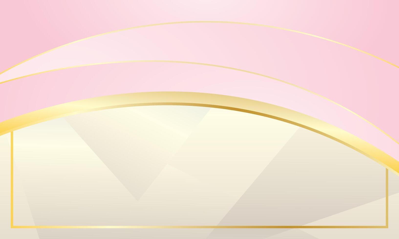 Pink gold gradient abstract for certificate background vector