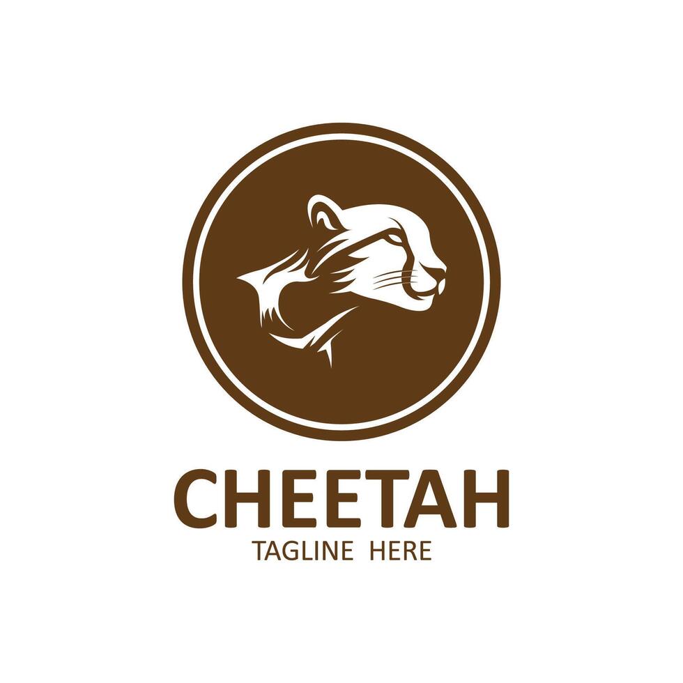 simple cheetah logo icon vector