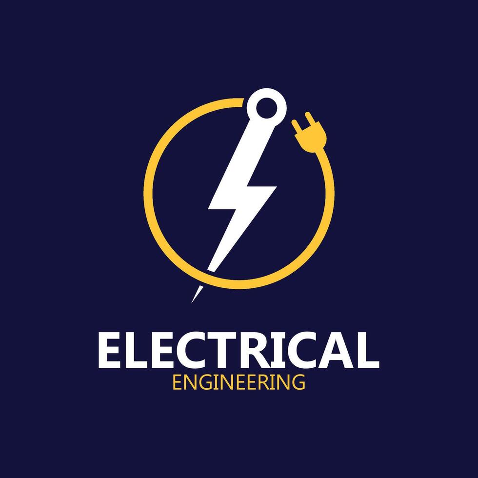 electrical engineering logo on isolated background vector