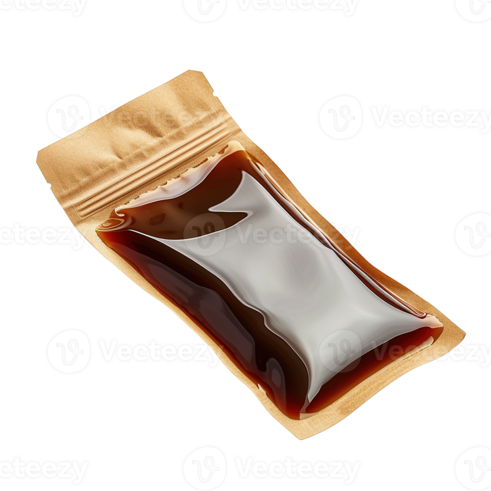 Soy Sauce Portion Pack Isolated on Transparent Background png
