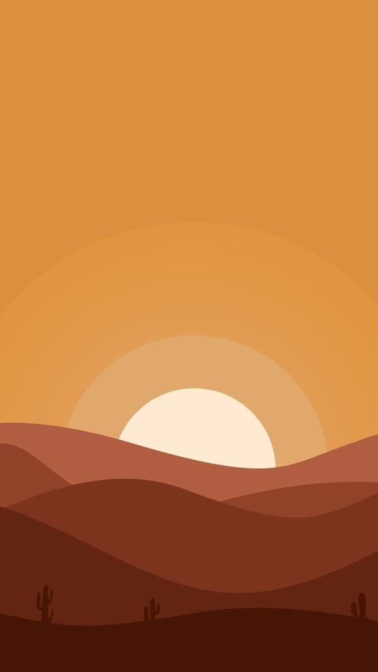 Minimalist Desert Landscape vector