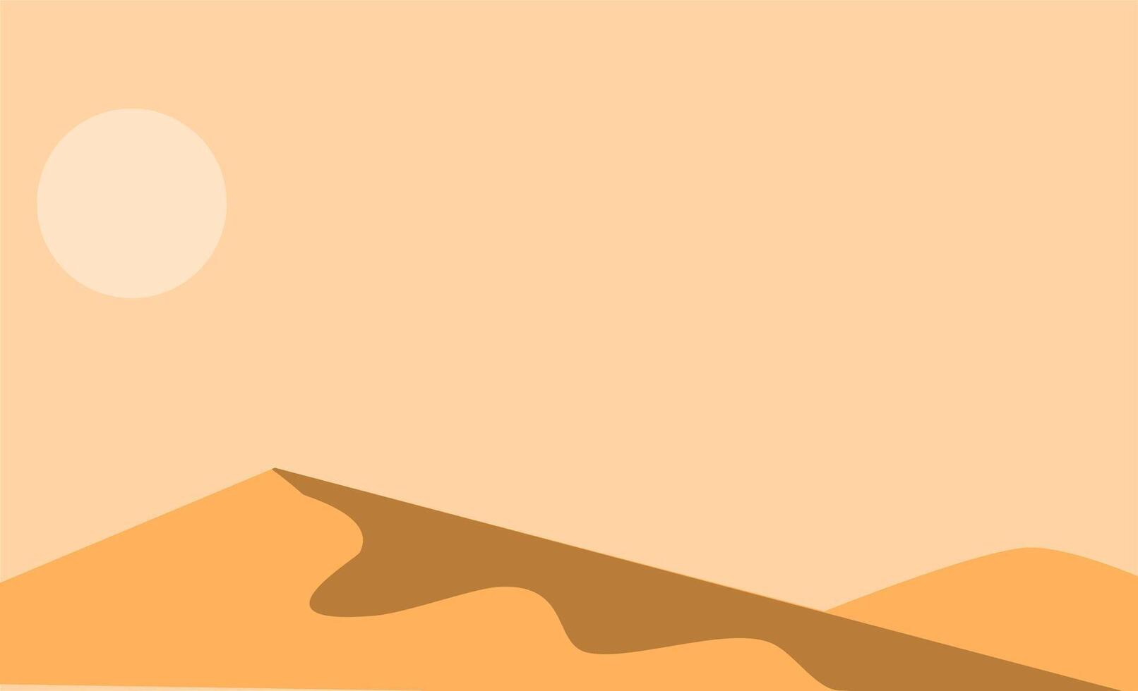 Desert Mirage Flat Concept vector