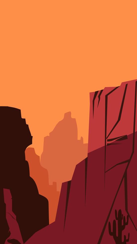 Desert Adventure Flat Illustration vector
