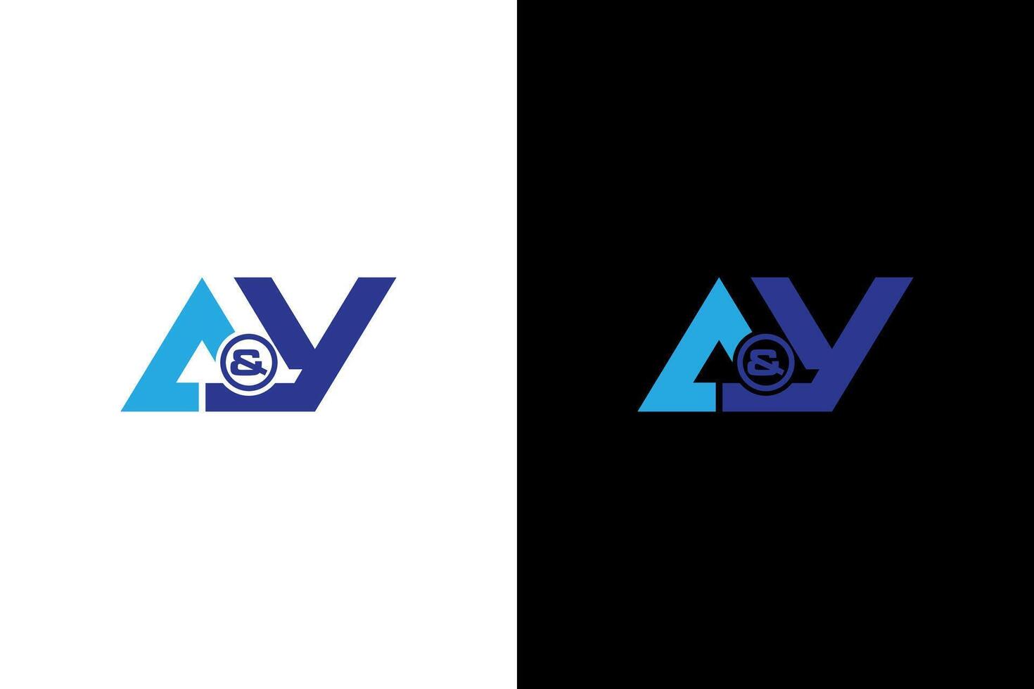 Creative Blue Logo Design Initial AY vector