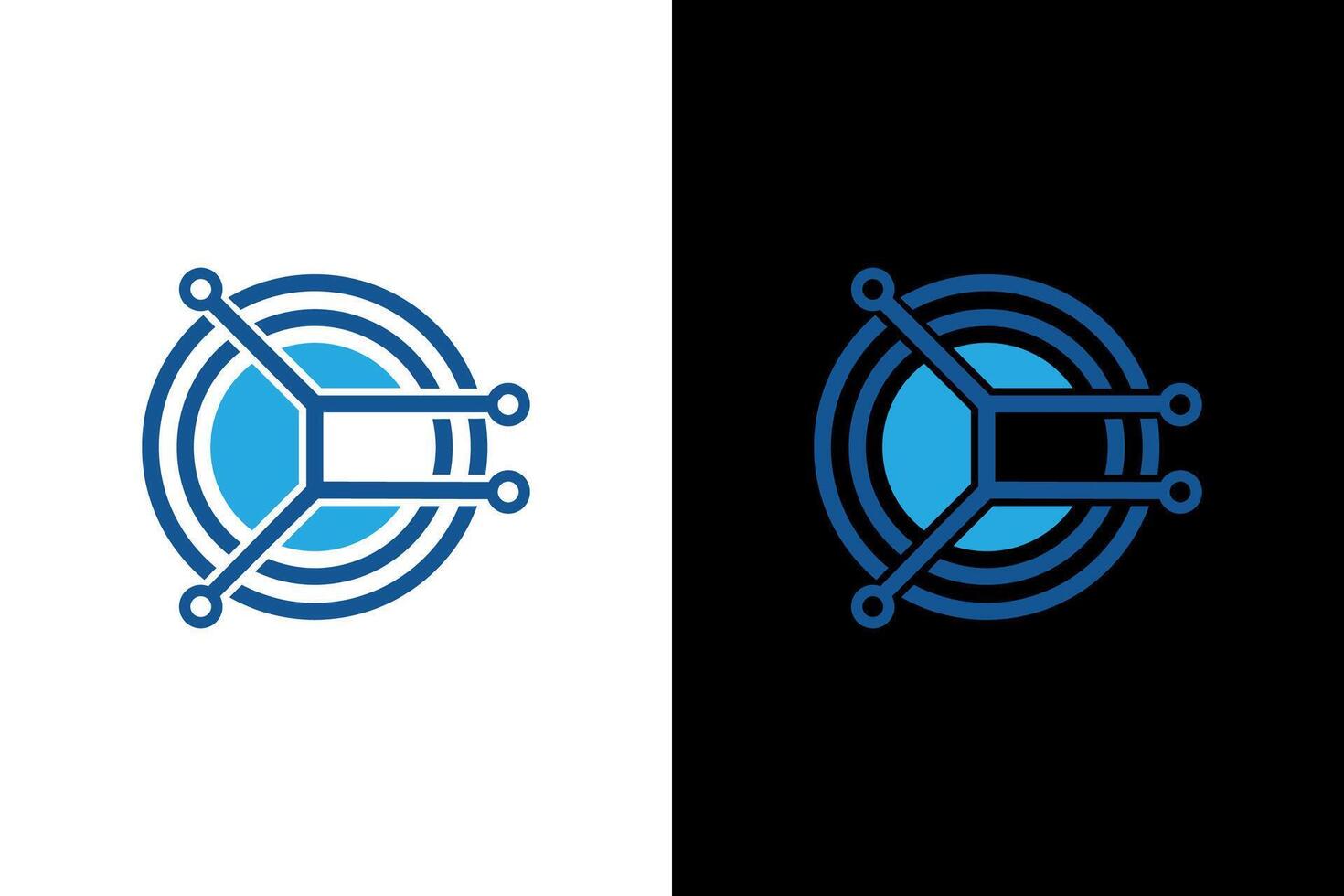Modern Technology Connection Abstract Logo vector