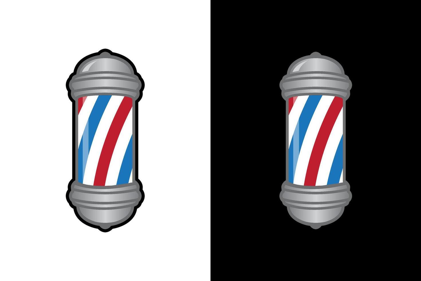 Iconic Barber Pole Illustrations vector