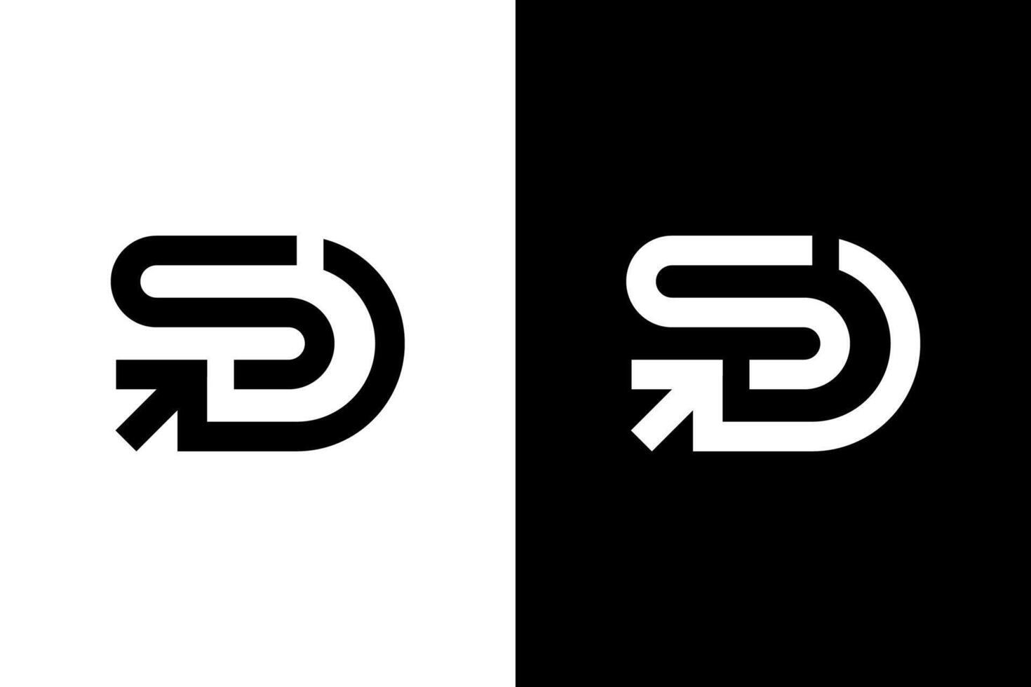 Modern Abstract Arrow Direction Logo Design vector