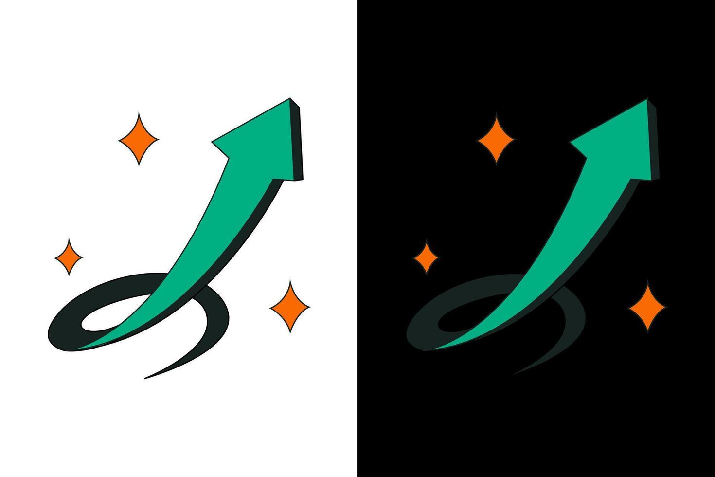 Dynamic Upward Arrow Representing Growth Success vector