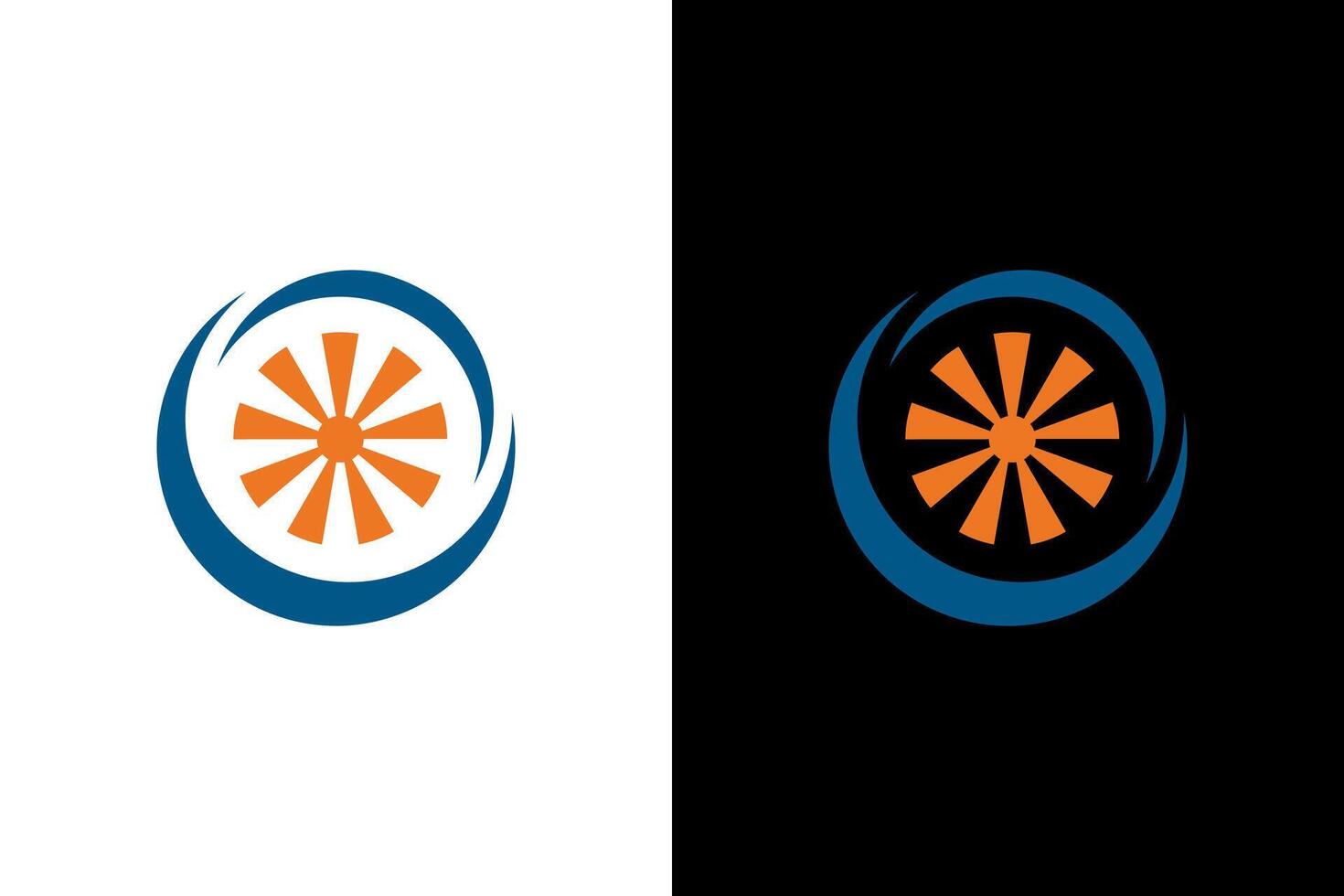 Stylized Sun Graphic with Frame vector