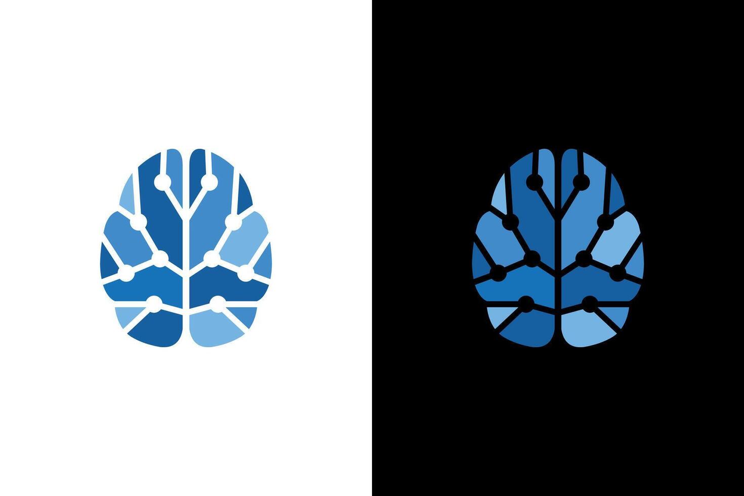 Artificial Intelligence Brain Network Abstract Illustration vector