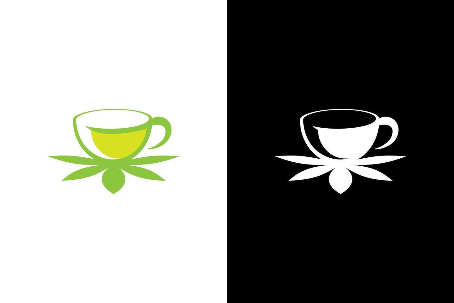 Herbal Cannabis Tea Cup Illustration Design vector